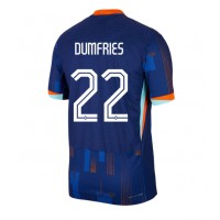 Netherlands Denzel Dumfries #22 Replica Away Shirt Euro 2024 Short Sleeve